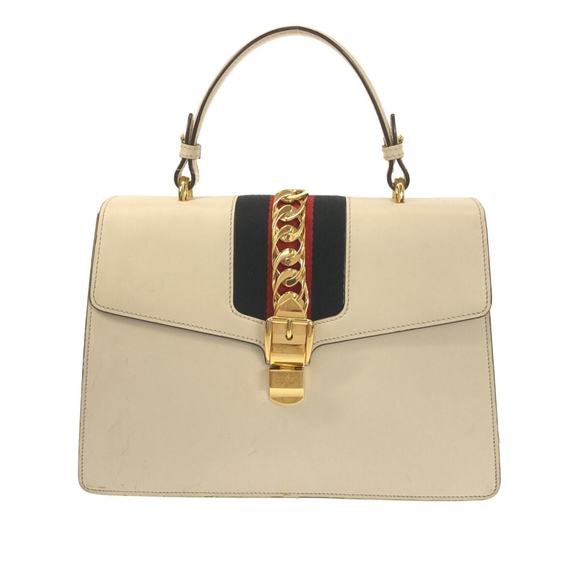 Gucci Sylvie Leather Handbag Ivory White - Picture 1 of 13